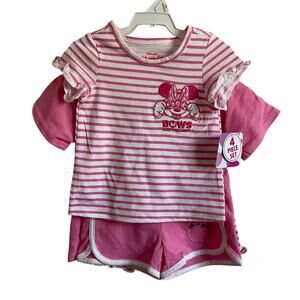 Disney‎ Jr. Minnie Mouse Coquette Bows 4 Piece Outfit Set - Size 3T NEW